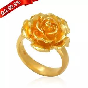 [골드모아]여자 순금 반지 11.25g 24K [심플 장미]