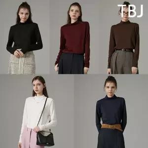 TBJ 여성 기모 터틀넥 티셔츠 5종