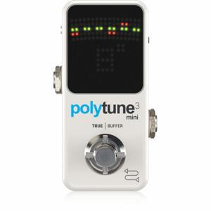 TC 일렉트로닉 POLYTUNE 3 미니 다중 튜닝 모드 및 내장 FIDE 버퍼 탑재 타이니 폴리포닉 튜너 화이트