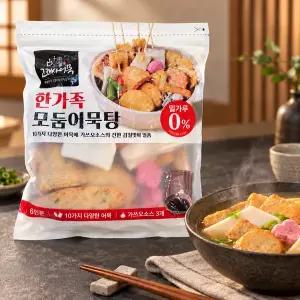 고래사어묵 한가족 모듬어묵탕 900g 6인분 가쓰오소스