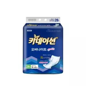 카네이션 속기저귀 오버나이트 6회 28매 6팩 장시간용야간용기저귀