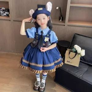 주토피아 주디 할로윈 유치원 코스튬 러블리 반팔원피스 로리타 어린이집
