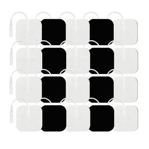 20PCS TENS 유닛 교체 패드 전극 자체 접착 2x2 재사용 가능한 머신 사용 2.0mm 핀 커넥터 리드 와이어u201Dx2 u201C 2개