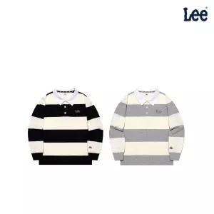 [국내정품] Lee 키즈 볼드 스트라이프 와이드 카라 티셔츠 LK2503LT15