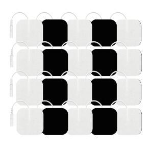 20PCS TENS 유닛 교체 패드 전극 자체 접착 2x2 재사용 가능한 머신 사용 2.0mm 핀 커넥터 리드 와이어u201Dx2 u201C 2개