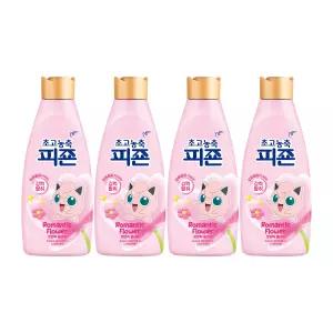 초고농축피죤 오리지널 로맨틱플라워 1L, 4개 [포켓몬에디션]