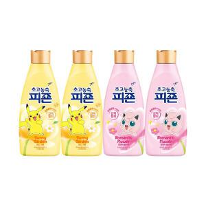 초고농축피죤 오리지널 써니가든 1L, 2개+오리지널 로맨틱플라워 1L, 2개 [포켓몬에디션]