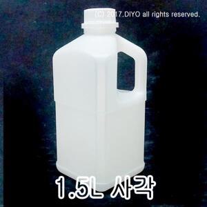 +물말통 말통 생수통 약수통 1.5L사각말통120개 물통 식수통 젓갈통 세제통 플라스틱통 PMB-1.5SN 피죤통
