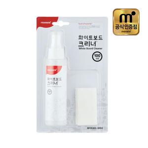 모나미 화이트보드 크리너 100ml + 거즈 세트 /보드크리너