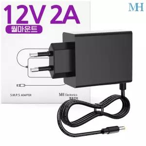 12V 2A 어댑터 벽걸이형 (FSW-120200KK) 호환용/아이피타임 ipTIME 공유기 허브 와이파이 호환 DC 24W/12