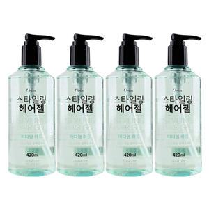 오릭스 스타일링 하드 헤어젤 420ml x 4개 헤어 강력 셋팅 고정 젤