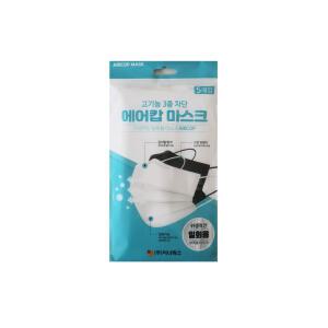 에어캅 일회용 마스크 / 성인용 / 백색 / 5매입