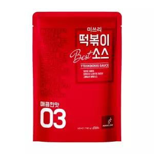 미쓰리 떡볶이소스 분말 매콤한맛 3단계 780g x 1개 업소용 30인분 길거리분식 식당납품