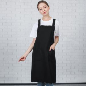 블랙 H형 앞치마 검정 위생 청소 행사 WAE10BK