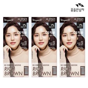 꽃을든남자 염색약 CS 먹물 헤어칼라 N5 진한갈색 x 3개