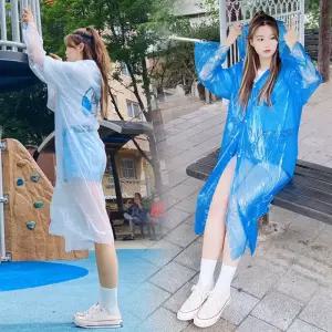 일회용 우비 성인용 비옷 남성 비닐 우의 휴대용 여성 우비옷