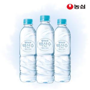 농심 백산수 무라벨 500ml X 80개 천연암반수 생수 지하수 먹는샘물 깨끗한물 안전한물 미네랄워터