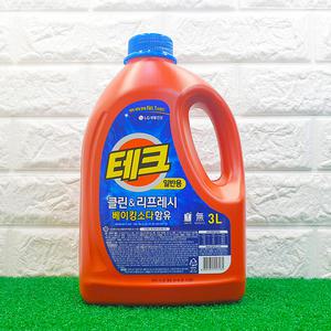 테크 클린 앤 리프레시 액체세제 일반용 용기 3L