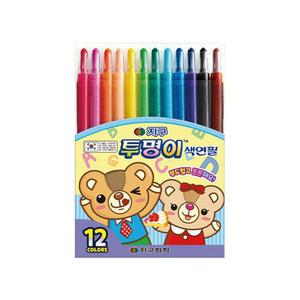 지구 투명이 12색 색연필 (샤프식)