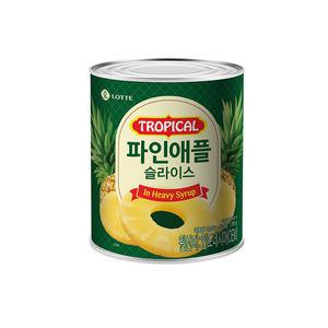 롯데푸드 파인애플 슬라이스 836gX12개 1BOX 화채 과일샐러드 열대 팥빙수