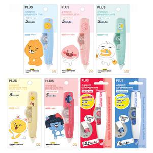 플러스 리필식 수정테이프 리필 본품 WH-604/WH-605 펜타입 카카오 한정판