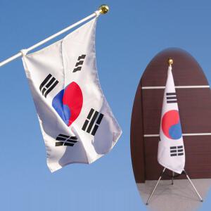 회전깃대 실내외 겸용 태극기 세트(가정용+정기세트)/강당 /삼발이/행사 태극기