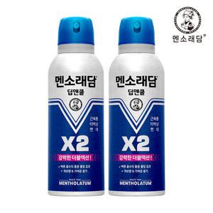 멘소래담 딥앤쿨 에어로솔 150ml x2개 (스프레이파스)