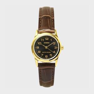 [카시오]CASIO 카시오 LTP-V001GL-1B 여성 가죽밴드 심플 손목시계