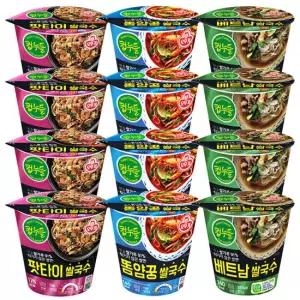 오뚜기 컵누들 쌀국수 12개 베트남 팟타이 얌꿍
