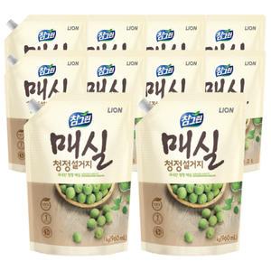 라이온 참그린 매실 청정 주방세제 1kg  리필 10개