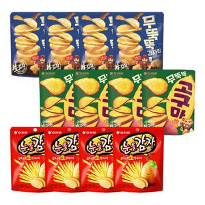 오리온 무뚝뚝감자칩, 60g, 4개+무뚝뚝 고구마칩, 56g, 4개+눈을감자, 56g, 4개