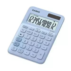 카시오 컬러 계산기 MS-20UC-LB 라이트블루 12단