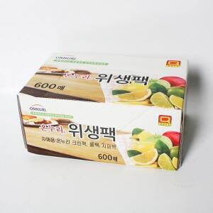 온누리 위생팩 600매 비닐봉투 일회용품 비닐팩