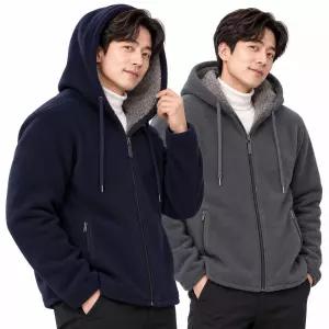 남성 보아털 후드집업 겨울 후리스 플리스 자켓 빅사이즈 YLJD4004