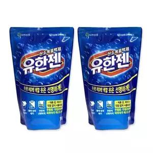 유한젠 산소계표백제  분말형 리필 1kg 2개
