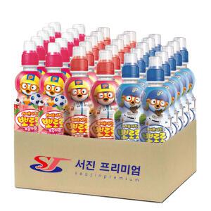 팔도 뽀로로 어린이 음료수 235ml 3종(밀크맛+딸기맛+복숭아맛) 총33개