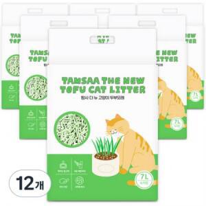 탐사 더 뉴 고양이 압축 두부모래, 7L, 녹차향, 12개 one option