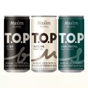 TOP 티오피 200ml x 72캔/블랙 스위트아메리카노 라떼 택 1