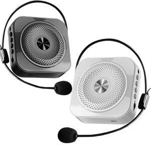 주닉스 헤드 마이크 휴대용 미니 스피커 MC-1pro 수업 강의용 유선 미니 앰프 스피커 화이트 블랙