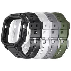 애플워치 9 8 7 6 5 4 SE3 세대 울트라4 3 2 1 플레인 올인원 일체형 케이스 스트랩 시계줄 밴드 40mm 41mm 44mm 45mm 49mm