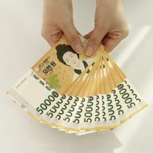 페이크머니 가짜돈 소품돈 오만원 10장 지폐