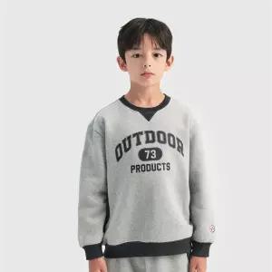 [보리보리/아웃도어프로덕츠 키즈]바시티 컬러 블록 기모 맨투맨 (멜란지) OD244IMM10_MLG