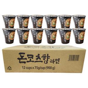 돈코츠향 라멘 75g x 12개(1박스) 일본 라멘 컵라면 소컵