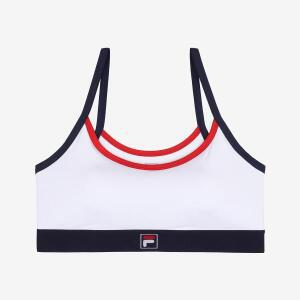 [휠라 언더웨어] 아웃핏 시그니처 스트랩 브라탑 (FI4ITF2448F_WHI)