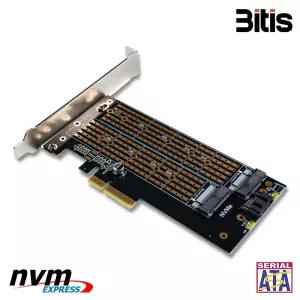 M.2 SATA NVME PCIE 4x 어댑터 SSD 듀얼 확장카드 변환 컨버터