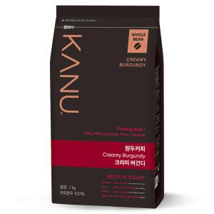 맥심 카누 원두커피 1kg 홀빈/크리미 버건디/미디엄로스트