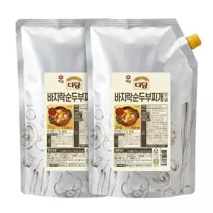 백설 다담 바지락 순두부 찌개양념 2kg 2개