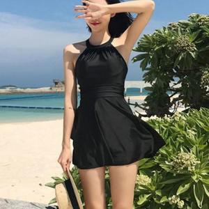 홀터넥 여성 수영복 모노키니 동남아 원피스 M L