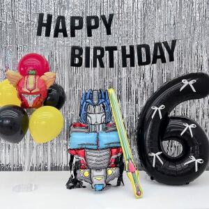 [파티아일랜드]HBD 로봇 파티 세트 헬로카봇 남아 생일 풍선