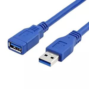 블루 USB3.0 M-F형(암-수) 연장 케이블 2미터 프린터 허브 외장하드 연장선 4중차폐 무산소동선 2M CABLE